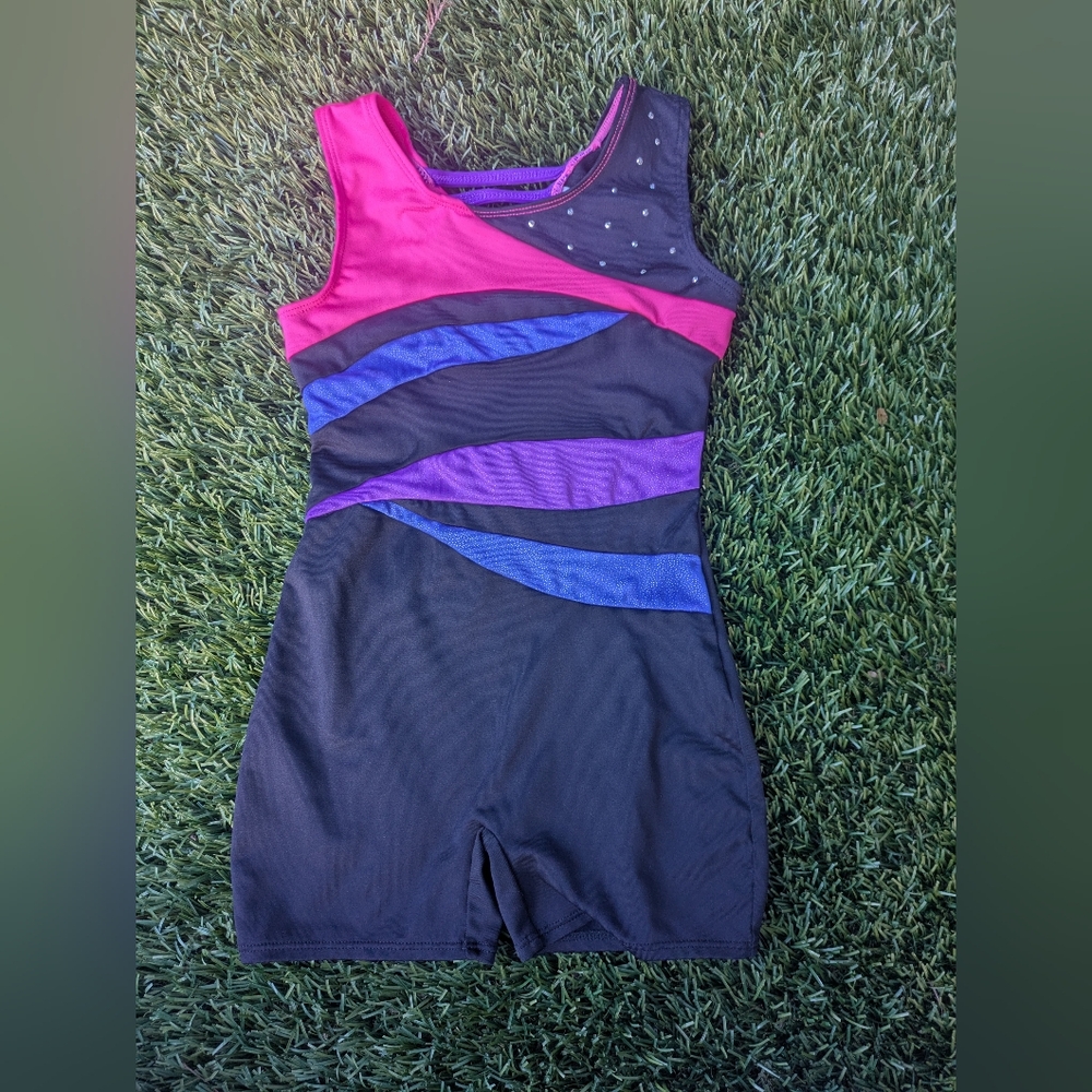 Danskin Pink and Purple Kids Shorts Leotard